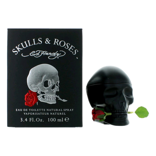 Ed Hardy Skulls and Roses by Ed Hardy 3.4 oz Eau de Toilette Spray Cologne for Men