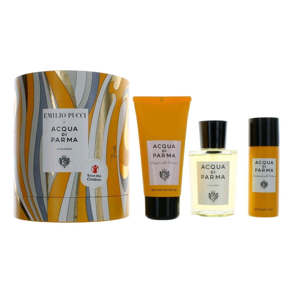Acqua Di Parma x Emilio Pucci Colonia 3 Piece Gift Set for Unisex