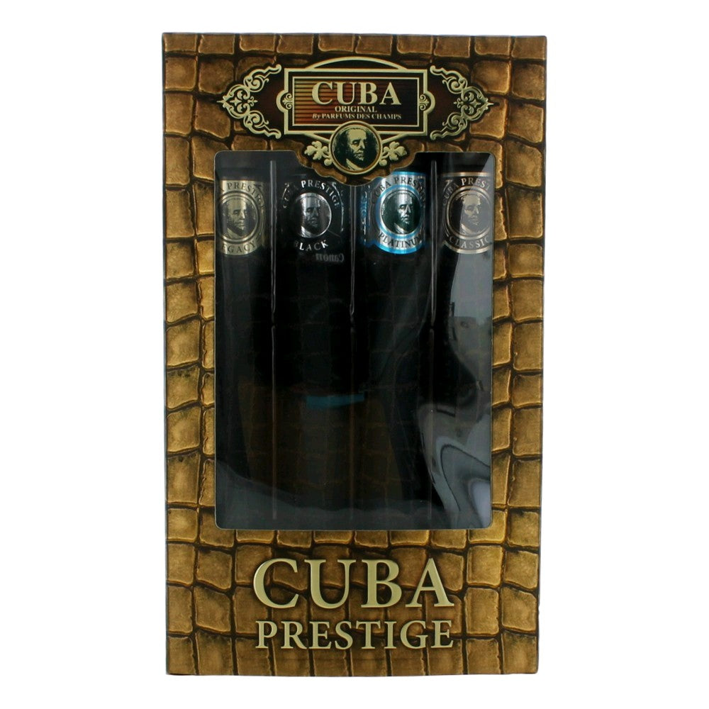 Cuba Prestige by Cuba 4 Piece Gift Set for Men