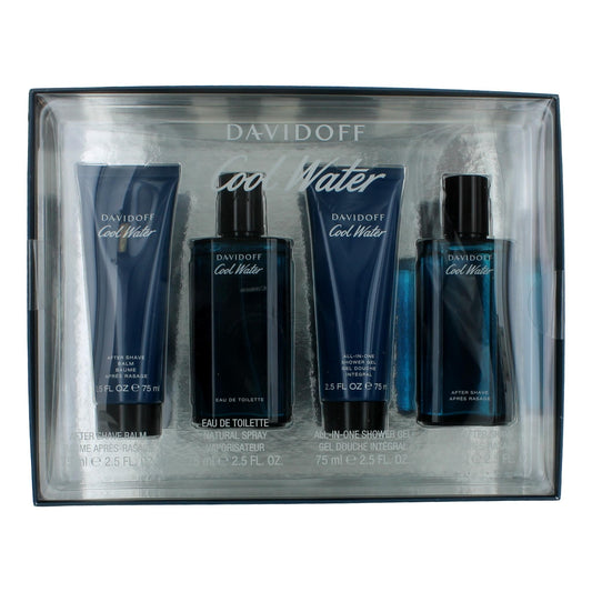 Cool Water by Davidoff 4 Piece Gift Set for Men