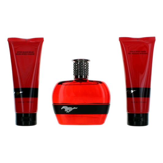 Mustang Red by Mustang 3 Piece Gift Set for Men