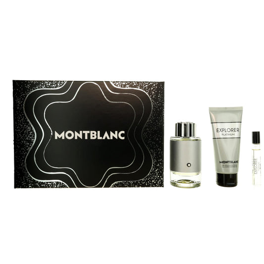Explorer Platinum by Mont Blanc 3 Piece Set for Men