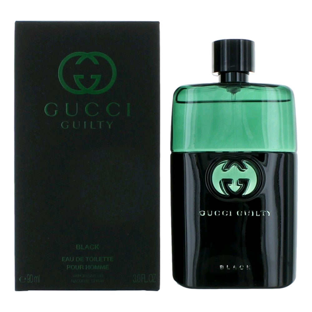 Gucci Guilty Black Pour Homme by Gucci 3 oz Eau de Toilette Spray Cologne for Men
