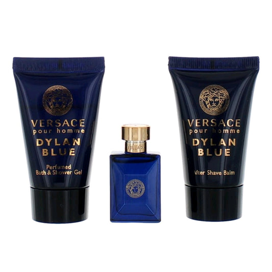 Versace Dylan Blue by Versace 3 Piece Mini Gift Set for Men.