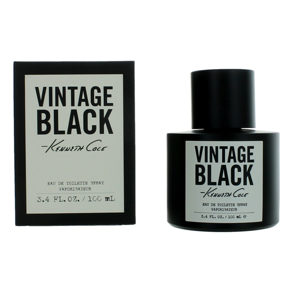 Vintage Black by Kenneth Cole 3.4 oz Eau de Toilette Spray Cologne for Men