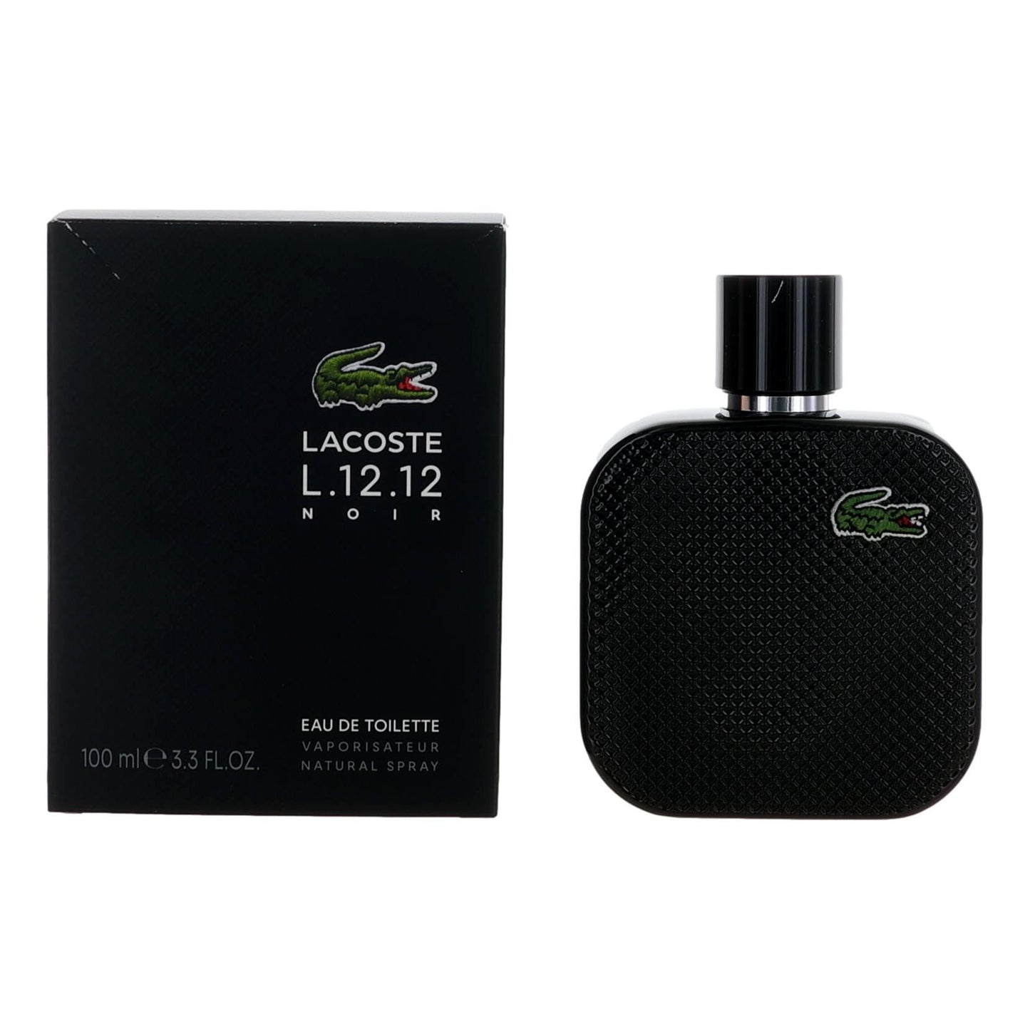Lacose L. 12.12 Black Noir by Lacoste 3.3 oz Eau de Toilette Spray Cologne for Men