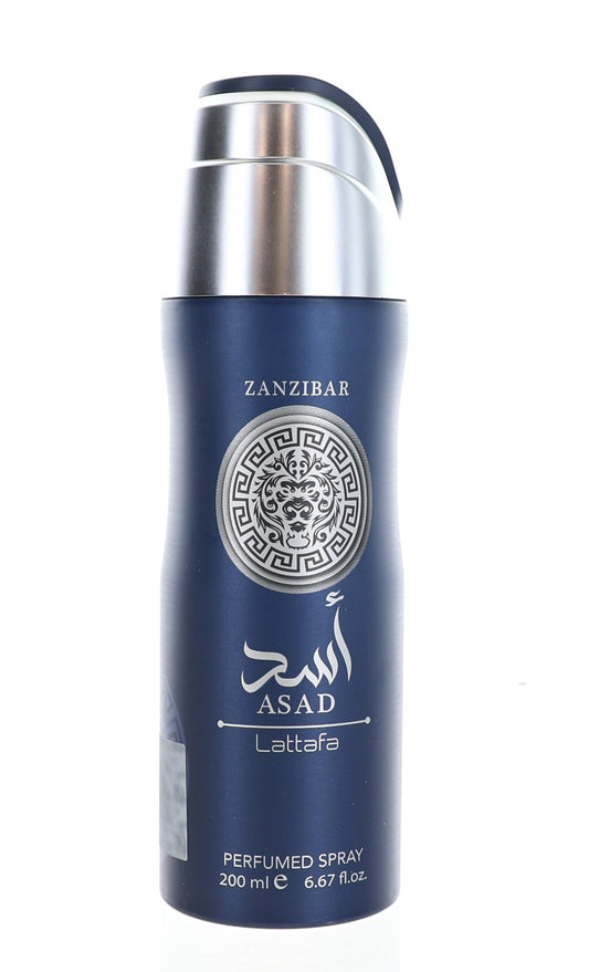Asad Zanzibar By Lattafa 6.7 oz Perfumed Deodorant Spray for Men