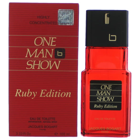 One Man Show Ruby Edition by Jacques Bogart 3.3 oz Eau de Toilette Spray Cologne for Men