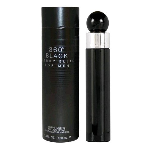 Perry Ellis 360 Black by Perry Ellis 3.4 oz Eau de Toilette Spray Cologne for Men