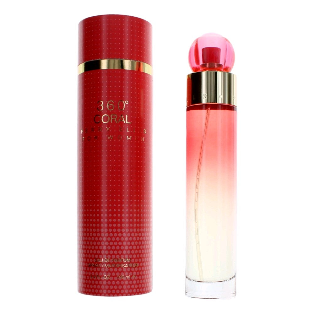 Perry Ellis 360 Coral by Perry Ellis 3.4 oz Eau de Parfum Spray Perfume for Women