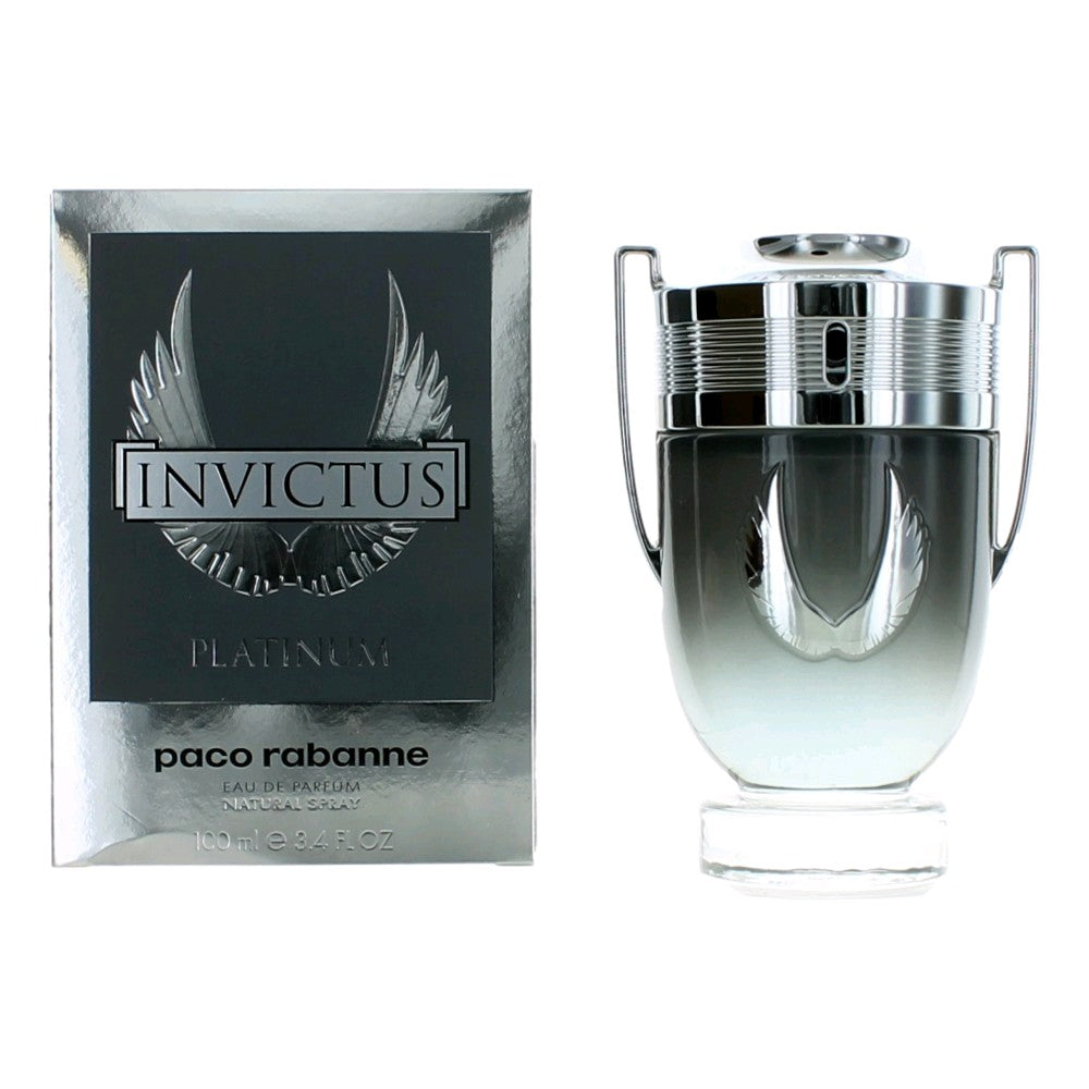 Invictus Platinum by Paco Rabanne 3.4 oz Eau de Parfum Spray Cologne for Men