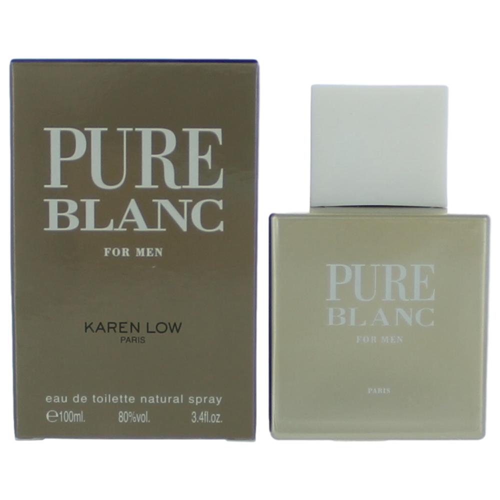 Pure Blanc by Karen Low 3.4 oz Eau de Toilette Spray Cologne for Men