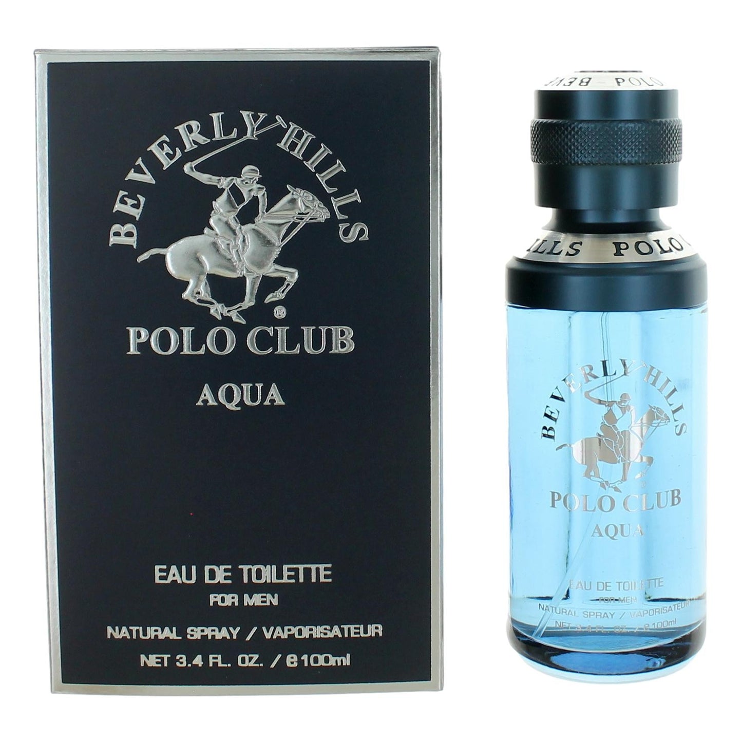 BHPC Aqua by Beverly Hills Polo Club 3.4 oz Eau de Toilette Spray Cologne for Men