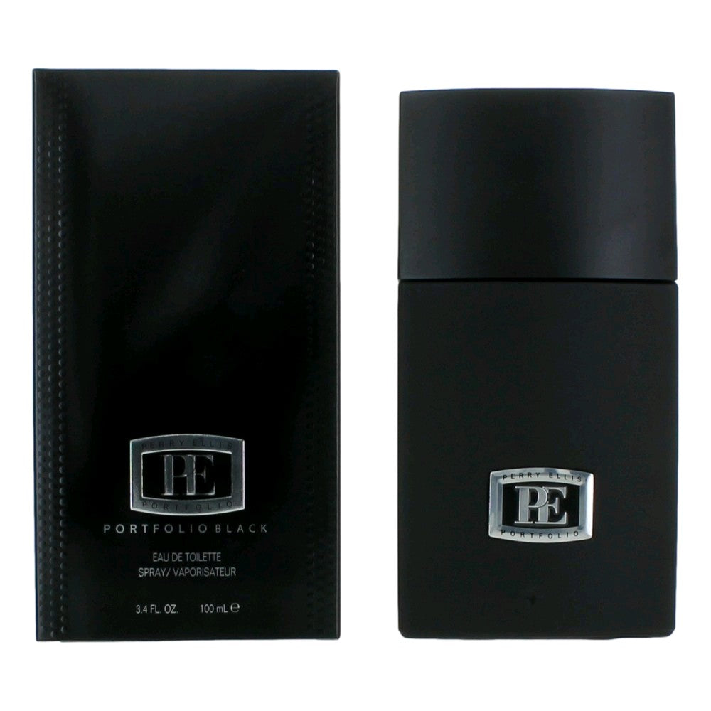 Portfolio Black by Perry Ellis 3.4 oz Eau de Toilette Spray Cologne for Men