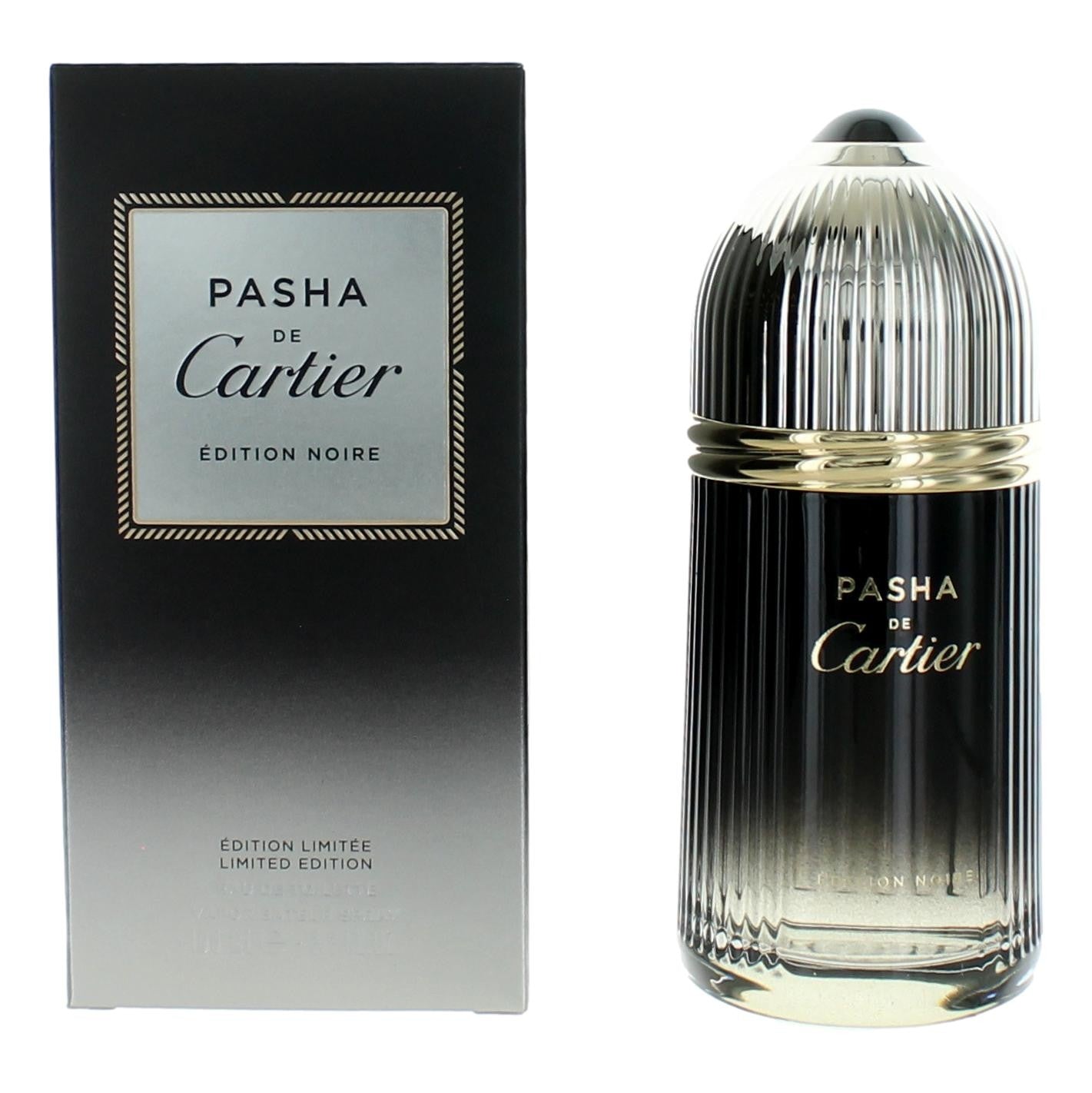 Pasha de Cartier Edition Noire by Cartier 3.3 oz Eau de Toilette Spray Cologne for Men Limted Editon