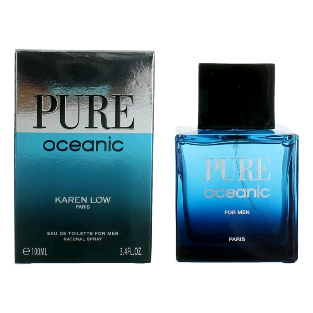 Pure Oceanic by Karen Low 3.4 oz Eau de Toilette Spray Cologne for Men