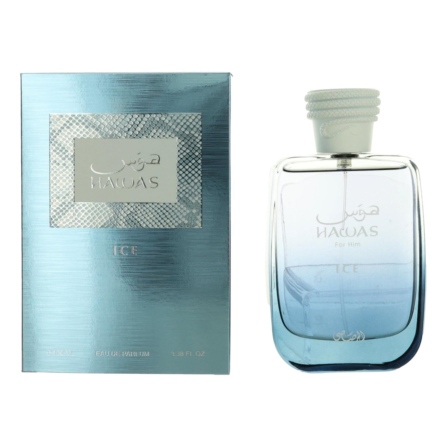 Hawas Ice by Rasasi 3.38 oz Eau de Parfum Spray Cologne for Men