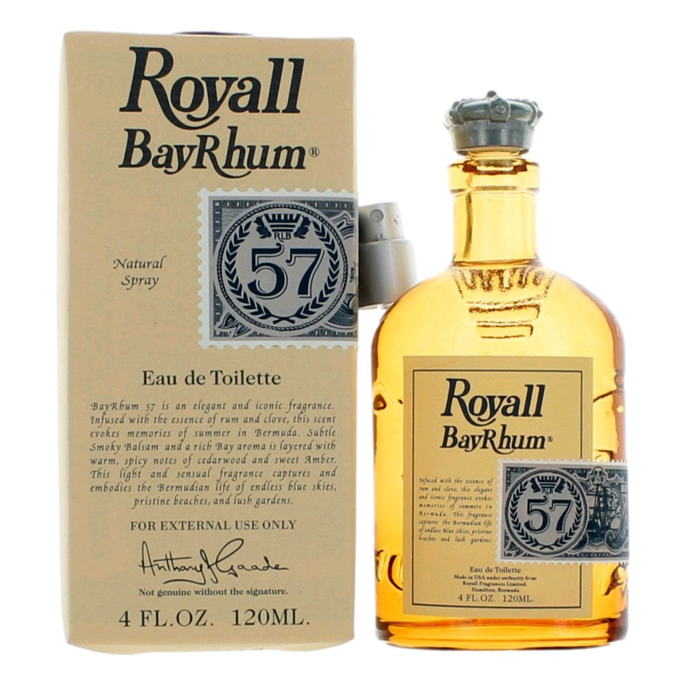 Royall BayRhum 57 by Royall Fragrances 4 oz Eau de Toilette Spray Cologne for Men