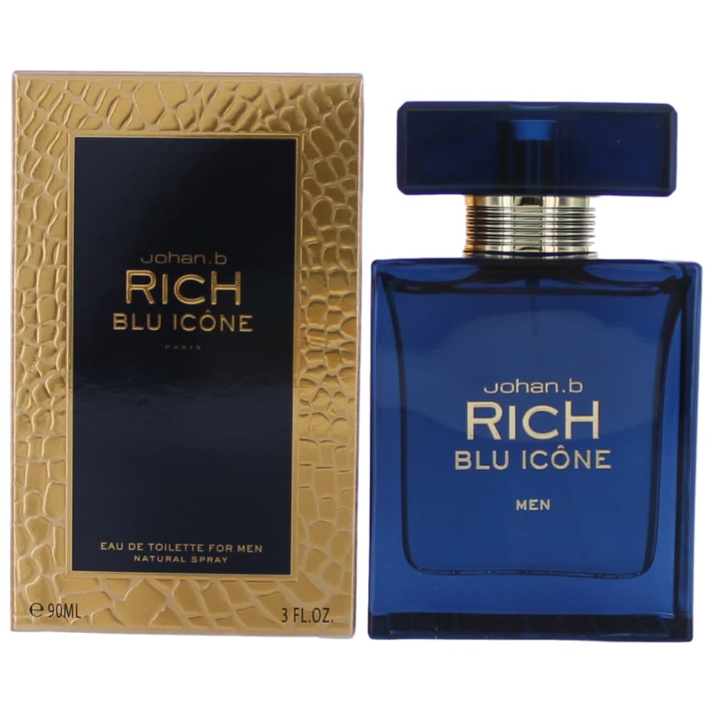 Rich Blu Icone by Johan.b 3 oz Eau de Toilette Spray Cologne for Men
