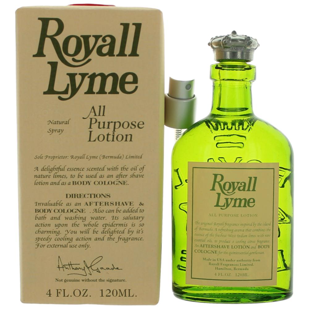 Royall Lyme by Royall Fragrances 4 oz All Purpose Lotion Spray Cologne for Men