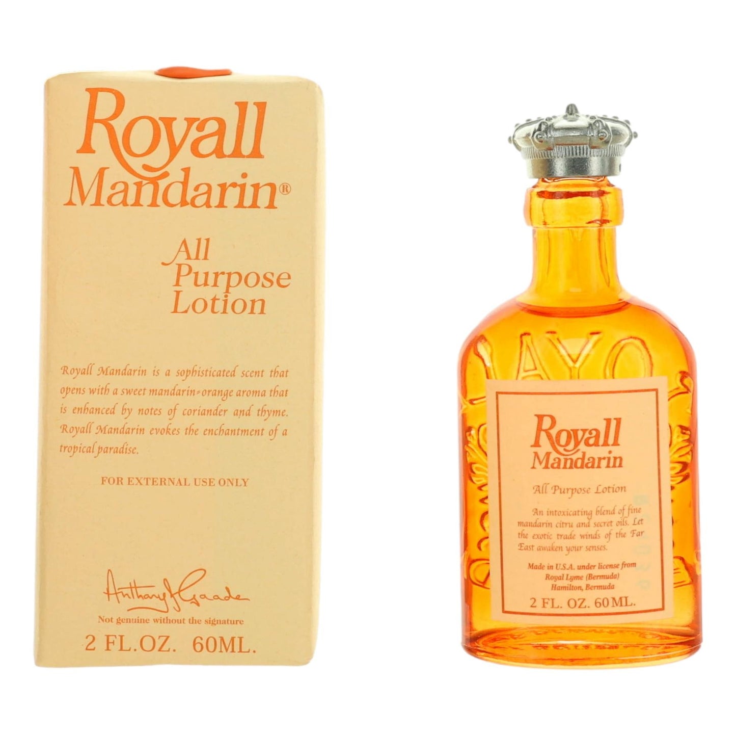 Royall Mandarin by Royall Fragrances 2 oz All Purpose Lotion for Men