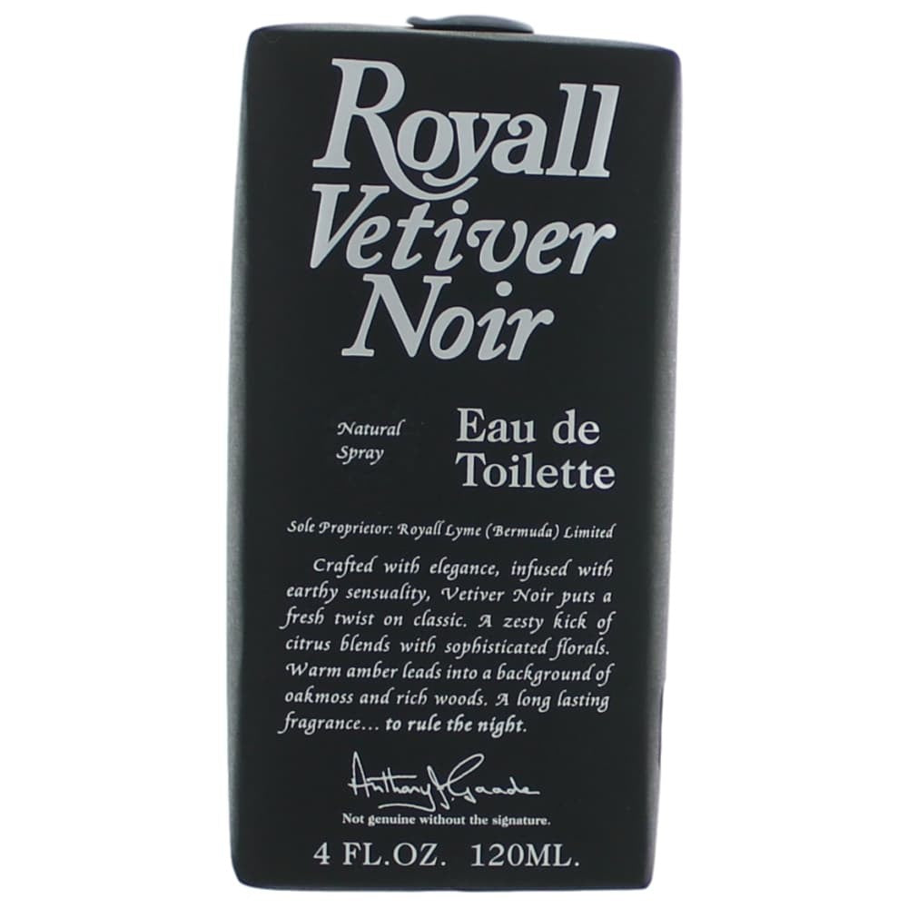 Royall Vetiver Noir by Royall Fragrance 4 oz Eau de Toilette Spray Cologne for Men