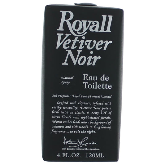 Royall Vetiver Noir by Royall Fragrance 4 oz Eau de Toilette Spray Cologne for Men