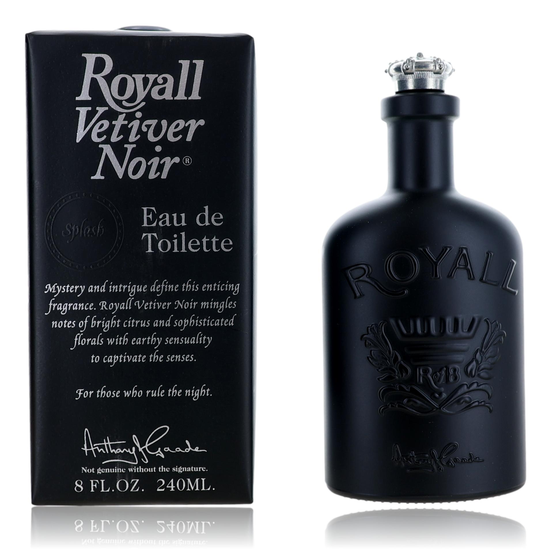 Royall Vetiver Noir by Royall Fragrance 8 oz Eau de Toilette Splash Cologne for Men 