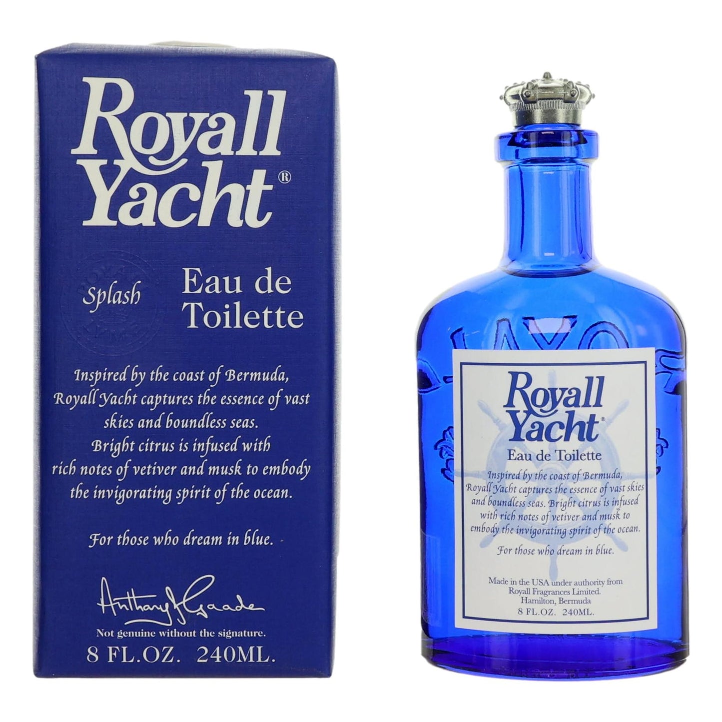 Royall Yacht by Royall Fragrances 8 oz Eau de Toilette Splash Cologne for Men