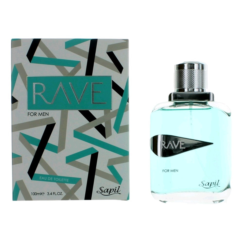Rave by Sapil 3.4 oz Eau de Toilette Spray Cologne for Men