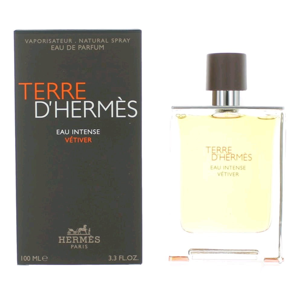 Terre D'Hermes Eau Intense Vetiver by Hermes 3.3 oz Eau de Parfum Spray Cologne for Men