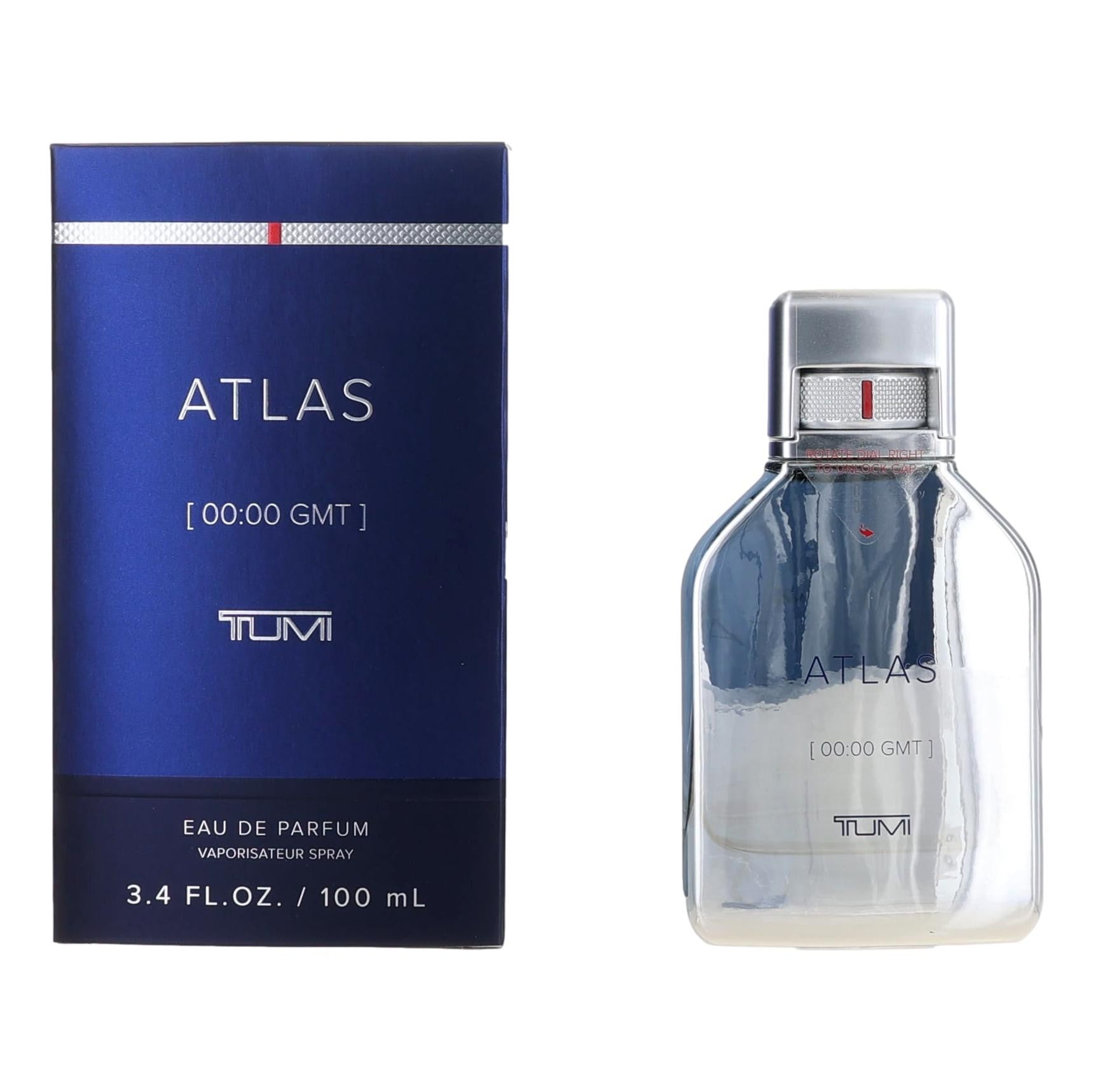 Atlas [00:00 GMT] by Tumi 3.4 oz Eau de Parfum Spray Cologne for Men
