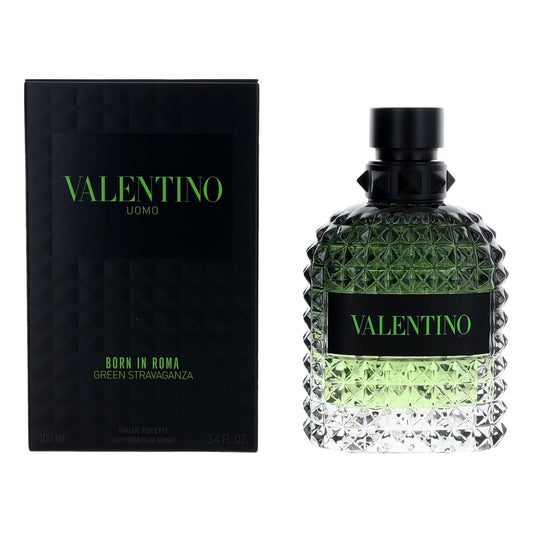 Valentino Born in Roma Green Stravaganza by Valentino 3.4 oz Eau de Toilette Spray Cologne for Men
