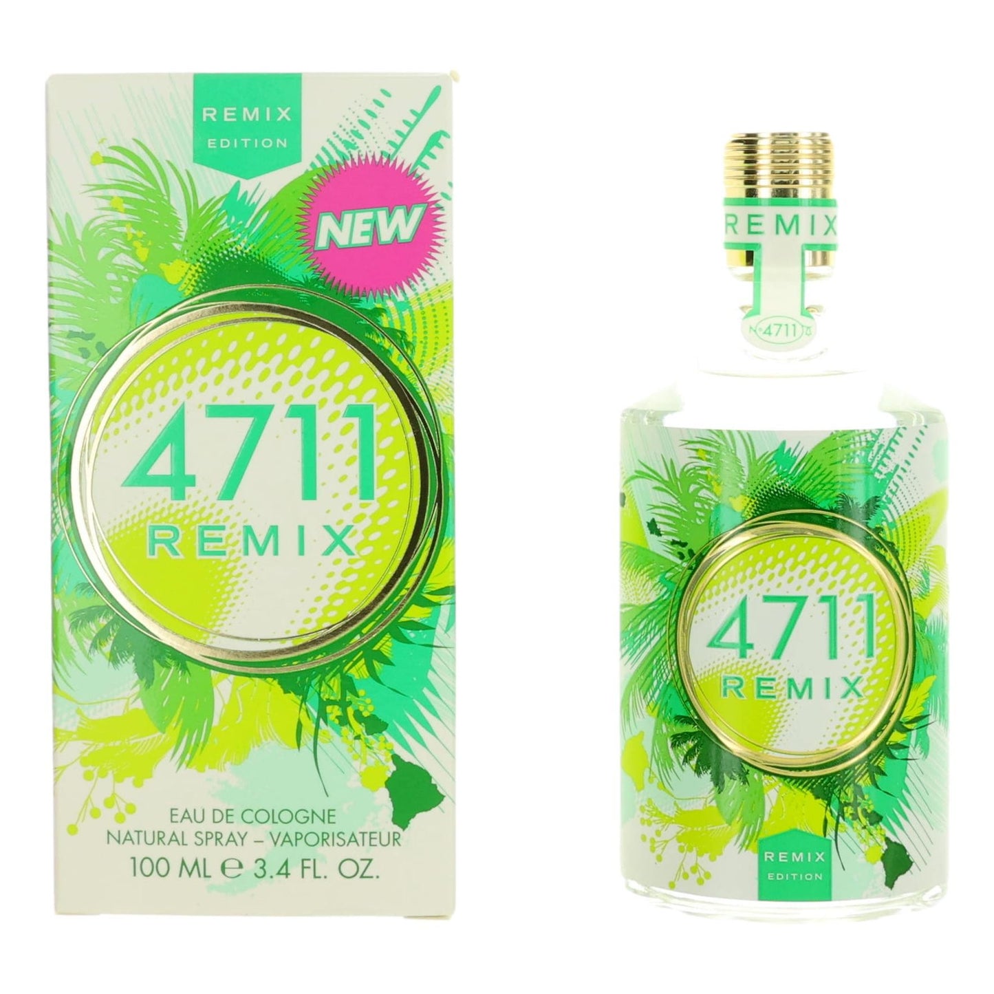 4711 Remix Green Oasis by Muelhens 3.4 oz Eau de Cologne Spray Perfume for Unisex