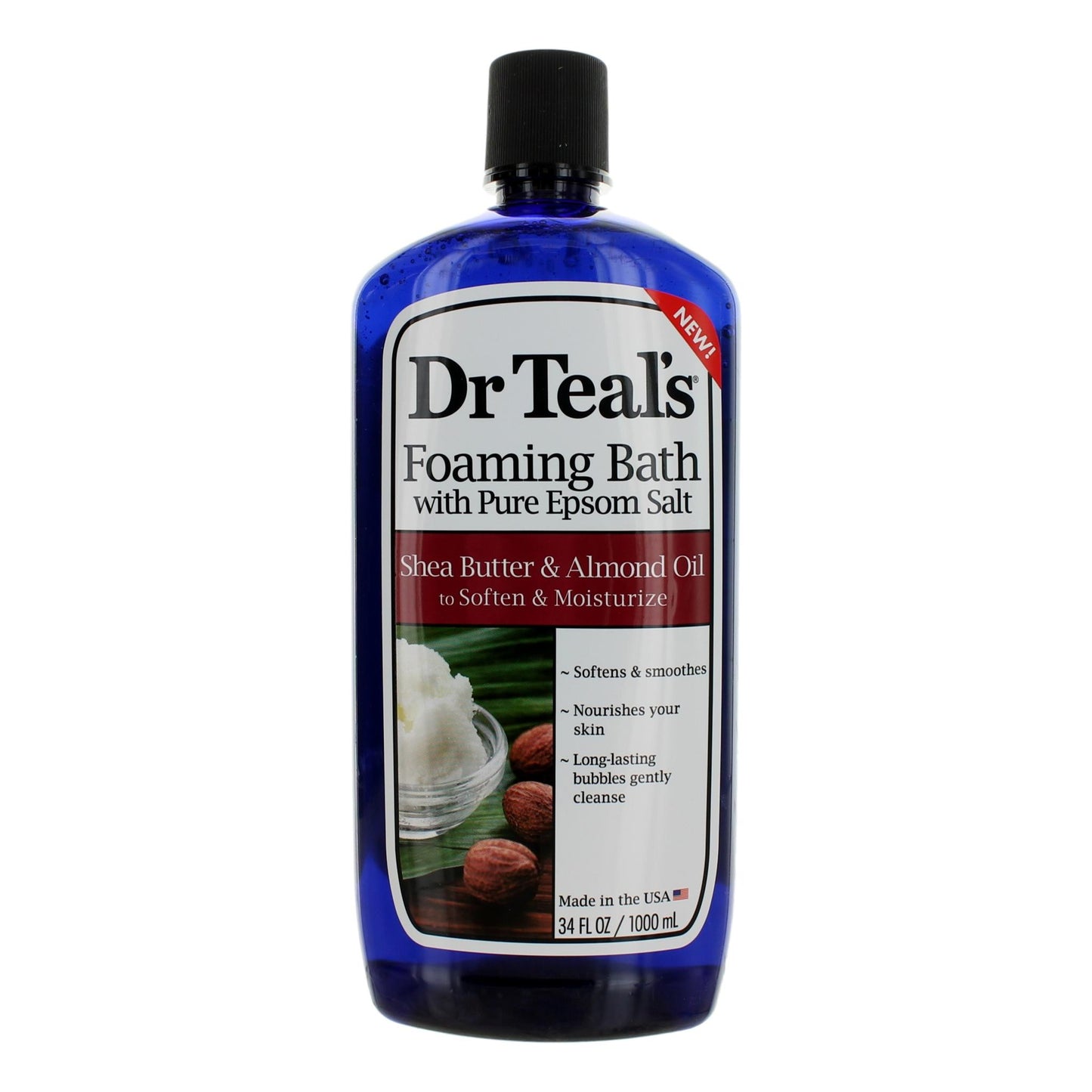 Shea Butter & Almond Oil by Dr. Teal's 34 oz Foaming Bubble Bath