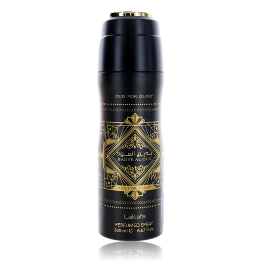 Bade'e Al Oud Oud for Glory by Lattafa 6.7 oz Perfumed Deodorant Spray for Men