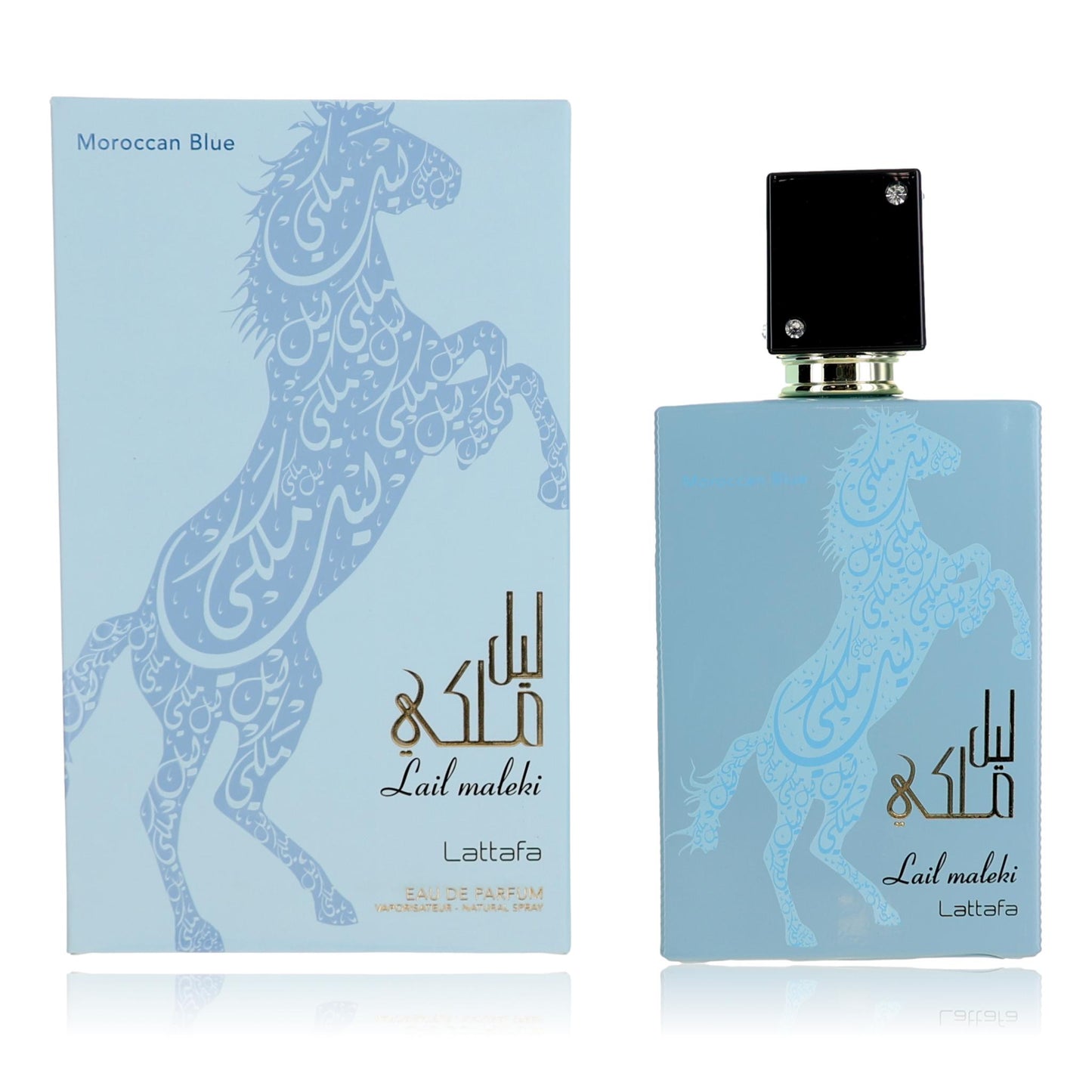 Lail Maleki Moroccan Blue by Lattafa 3.4 oz Eau de Parfum Spray Cologne for Men