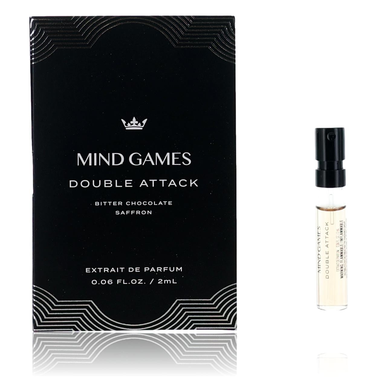 Double Attack by Mind Games 0.06 oz Extrait de Parfum for Unisex Sample 