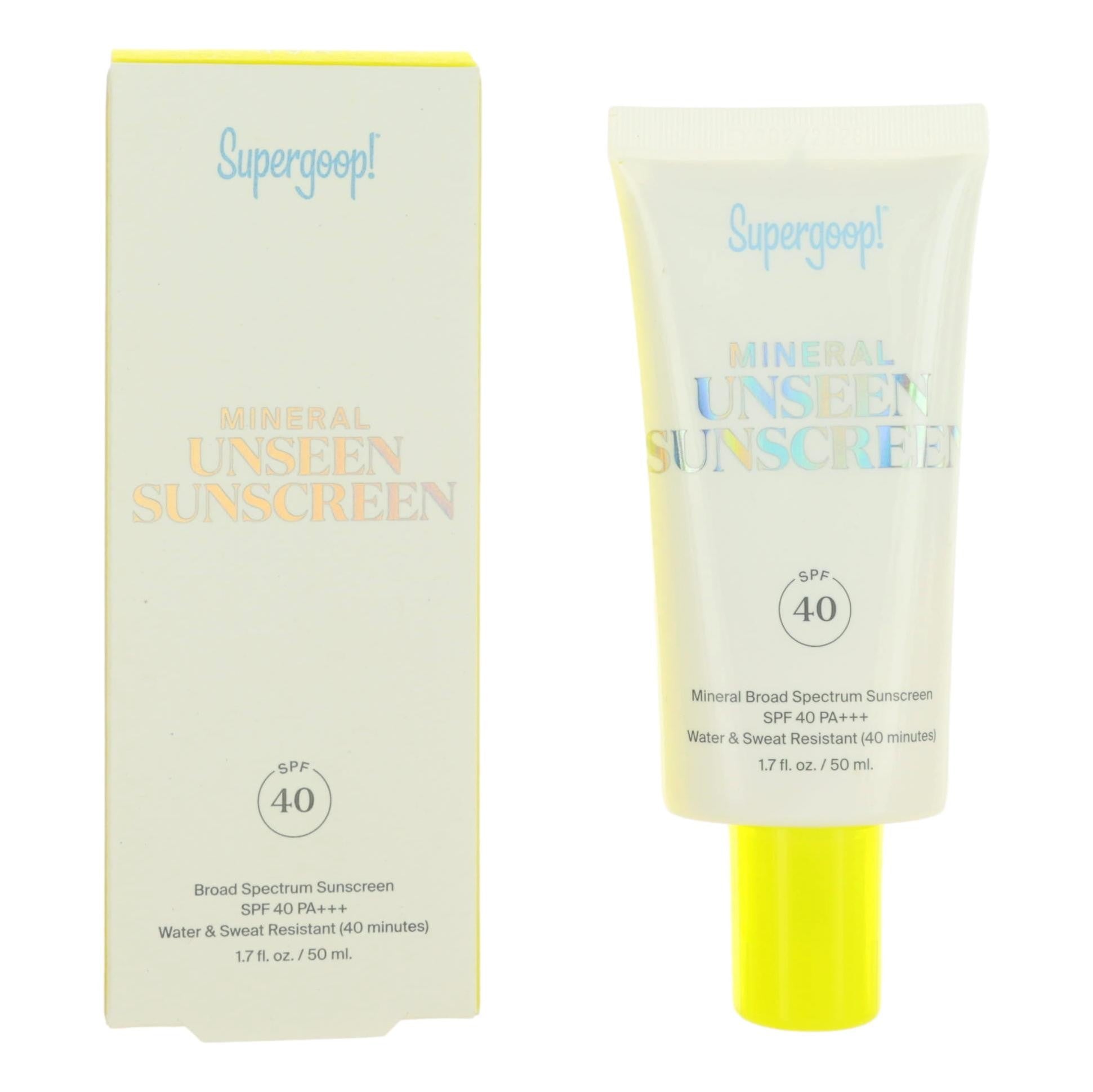 Supergoop Mineral Unseen Sunscreen by Supergoop 1.7 oz Sunscreen SPF40