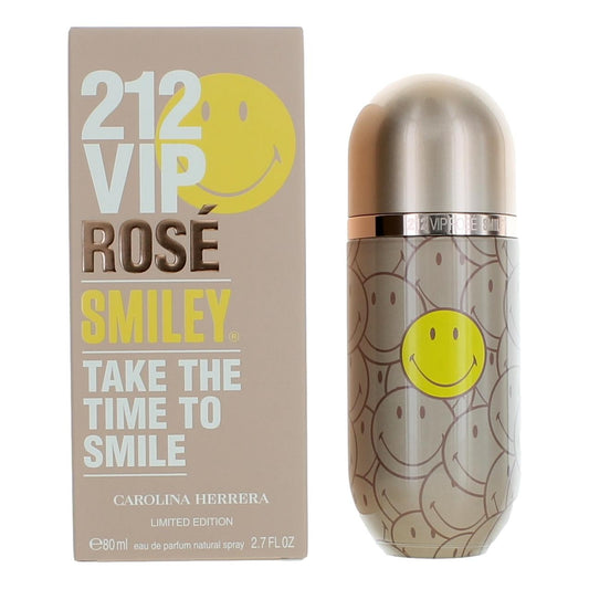 212 VIP Rose Smiley by Carolina Herrera 2.7 oz Eau de Parfum Spray Perfume for Women