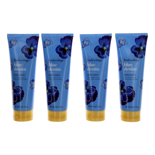 Blue Denim by Bodycology 4 Pack 8 oz Moisturizing Body Cream Women