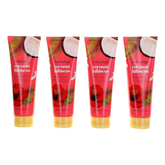 Coconut Hibiscus by Bodycology 4 Pack 8 oz Moisturizing Body Cream Women