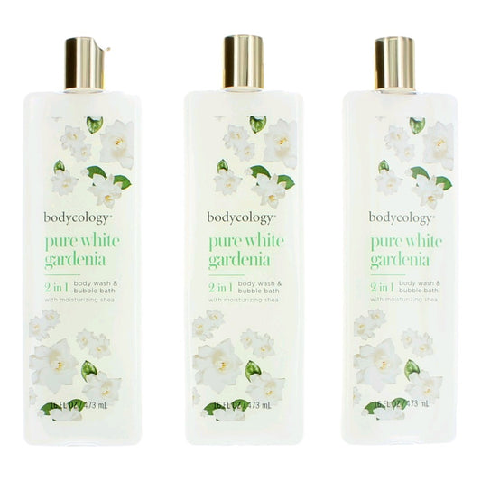 Pure White Gardenia 3 Pack 16 oz 2 in 1 Body Wash & Bubble Bath Women