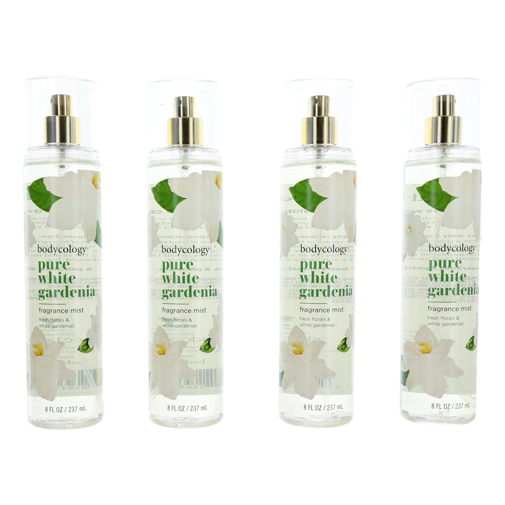 Pure White Gardenia by Bodycology 4 Pack 8 oz Fragrance Mist Women
