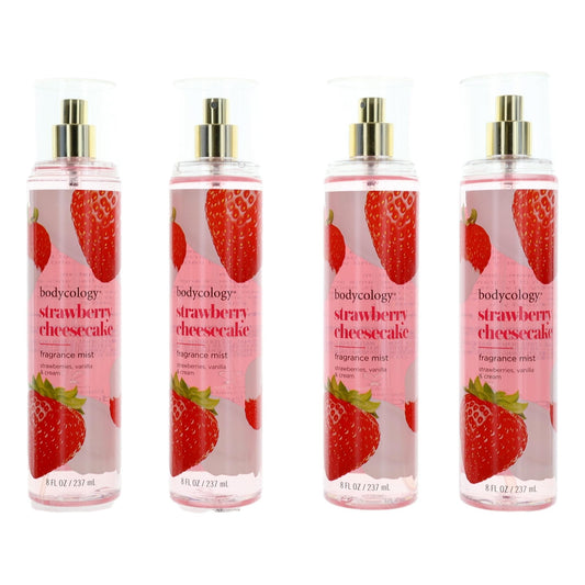 Strawberry Cheesecake by Bodycology 4 Pack 8 oz Fragrance Mist Women
