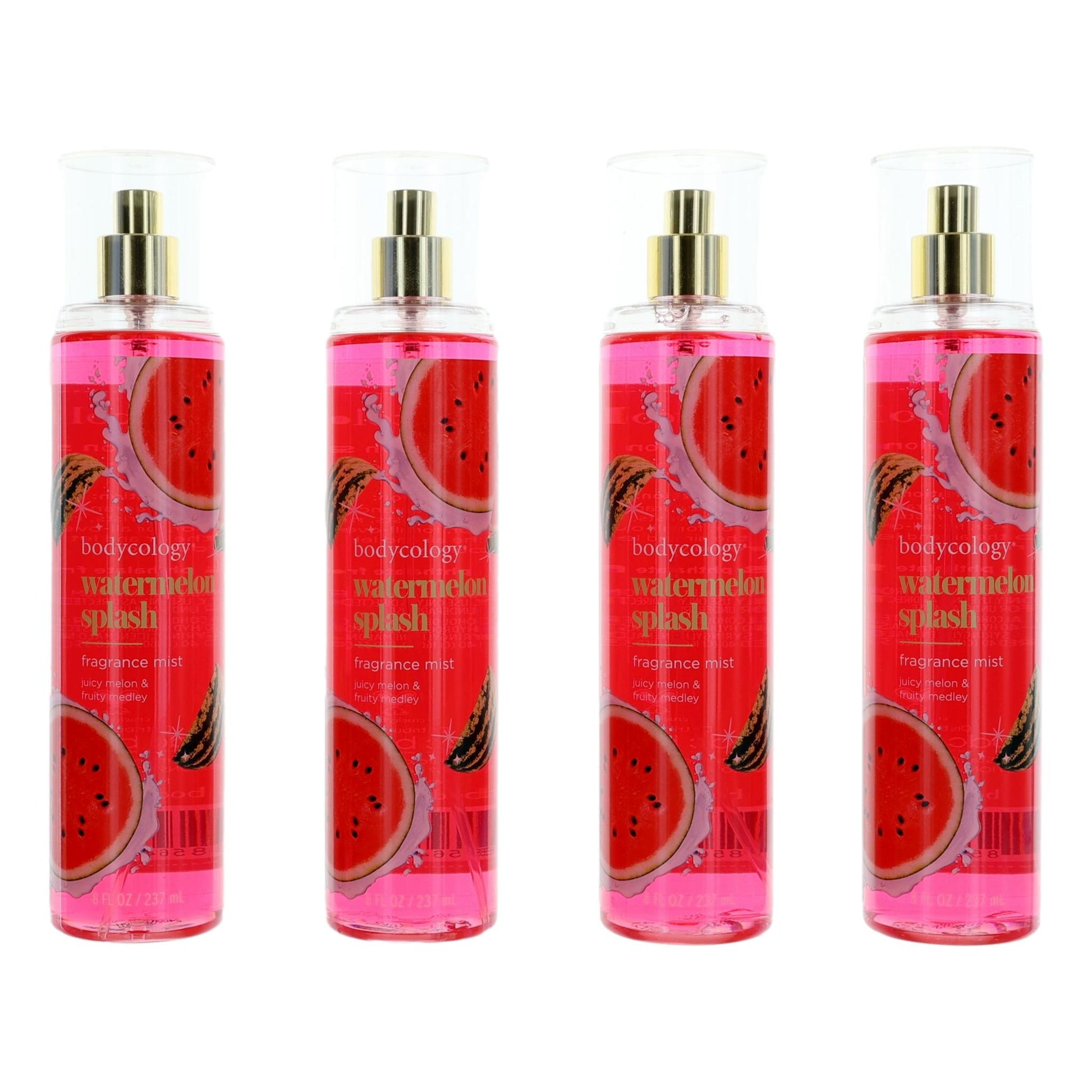 Watermelon Splash by Bodycology 4 Pack 8 oz Fragrance Mist for Women