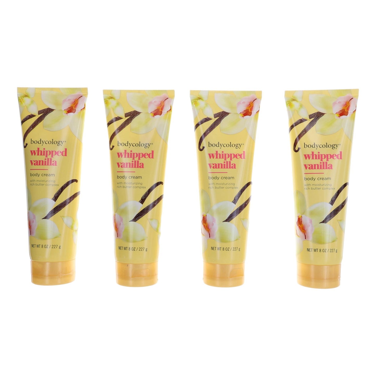 Whipped Vanilla by Bodycology Pack 4 of 8 oz each Moisturizing Body Cream Women