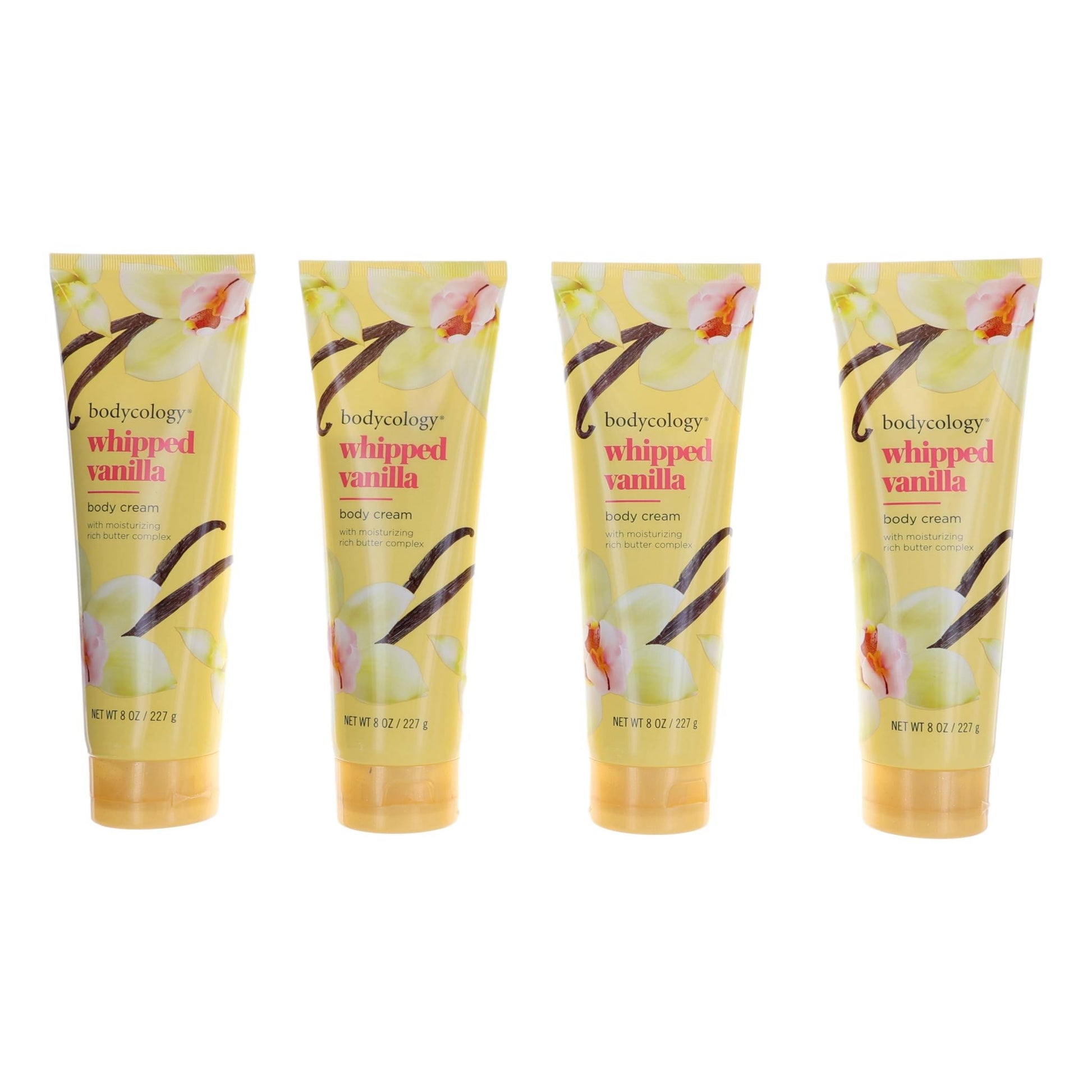 Whipped Vanilla by Bodycology Pack 4 of 8 oz each Moisturizing Body Cream Women