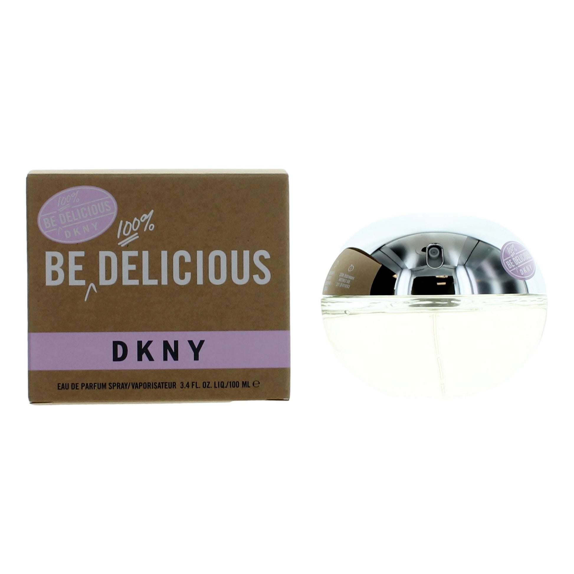 Be 100 pct Delicious DKNY by Donna Karan 3.4 oz Eau de Parfum Spray Perfume for Women