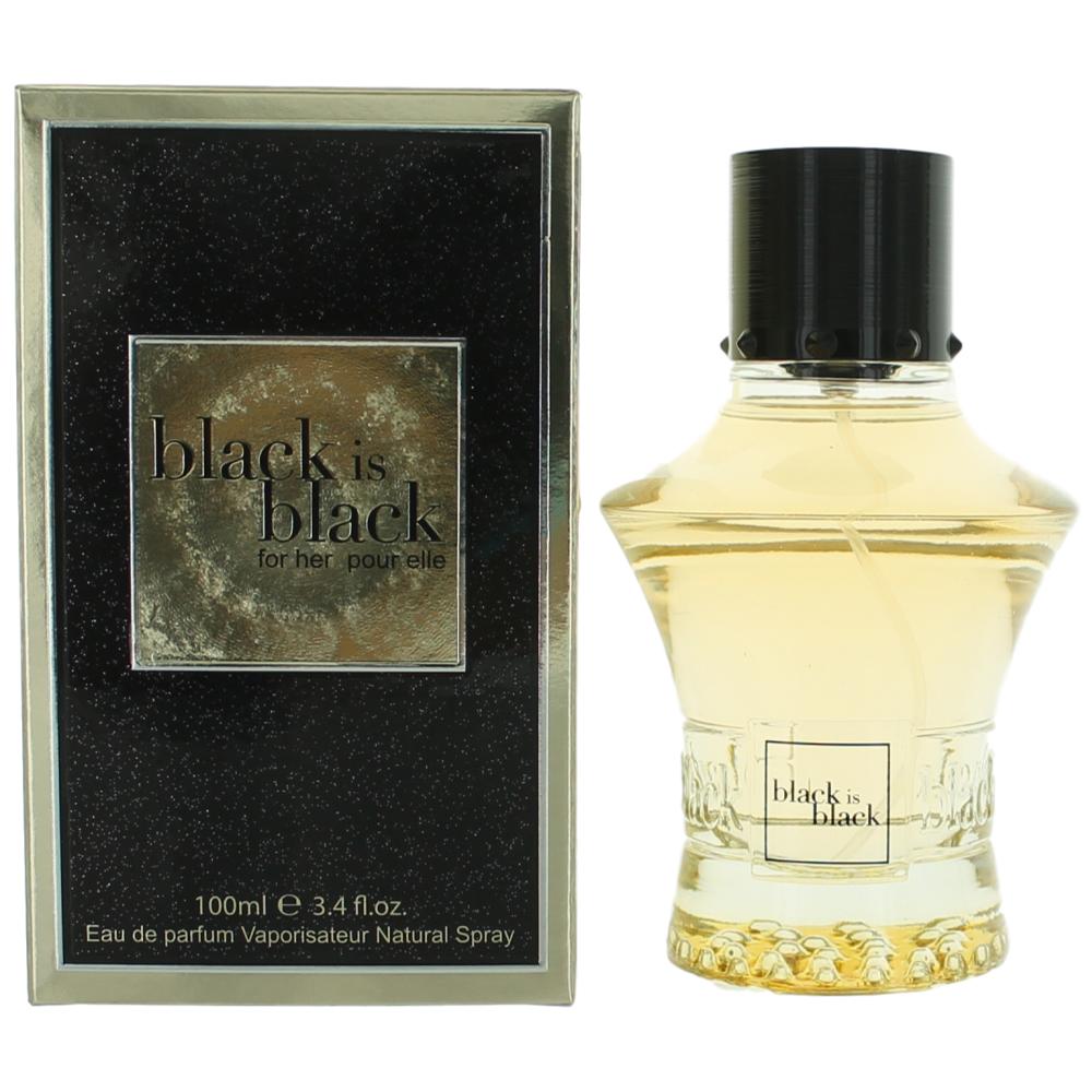 Black is Black for Her by NuParfums 3.4 oz Eau de Parfum Spray Perfume for Women